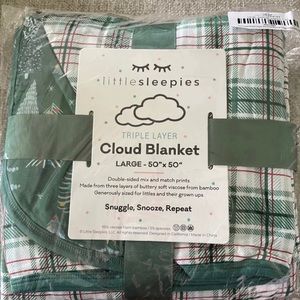 Little Sleepies Noel Plaid Christmas Cloud Blanket